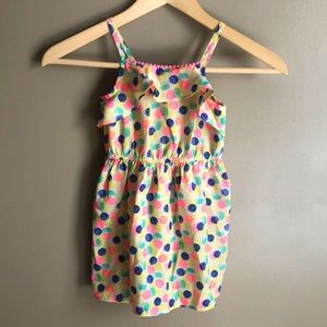 Cherokee Girls Dress 3T Polkadot yellow/pink